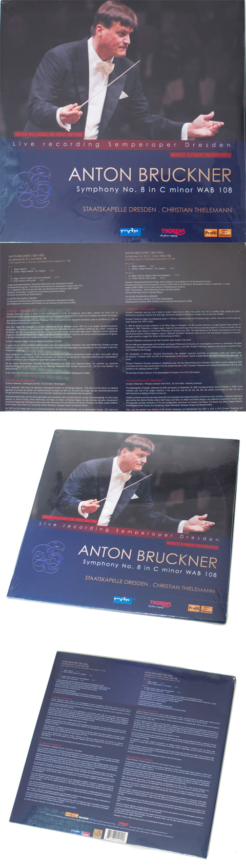 ANTON BRUCKNER  SYMPHONY No. 8 In C Minor Wab 108. 2 LP Set 2010 (PH12040) PROFIL/GER. MINT