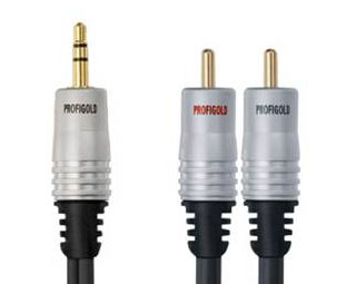  : PGA 3402 PROFIGOLD Audio Interconnect -   3.5 - 2 RCA M 1.2m