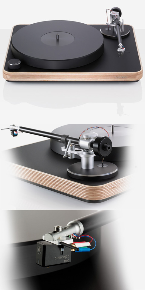   : Clearaudio Concept (MC) Black with wood  (TP054/Wood)