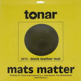 Мат из черной кожи для опорного диска винилового проигрывателя: Tonar Black Leather Mat art.5978